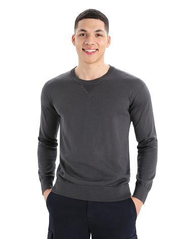 Icebreaker Cool-Lite™ Merino Nova Sweatshirt Miesten Neulepuserot Hopea Harmaat | FI 1216CTVE